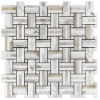 Picture of Elon Tile & Stone - Tri-Weave Mosaics Calacatta Gold Polished