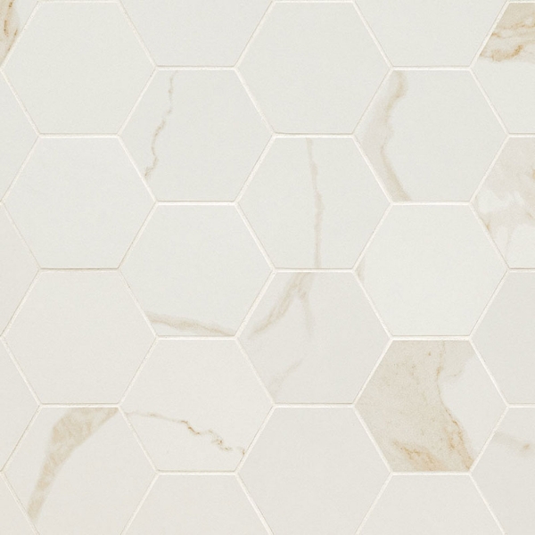 Picture of MS International - Eden Hex Mosaic Matte Calacatta