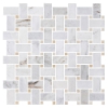 Picture of Elon Tile & Stone - Basketweave Mosaics Bianco Oro Crema Marfil Dot Honed