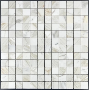 Picture of Elon Tile & Stone - 2 x 2 Square Mosaics Calacatta Gold Honed