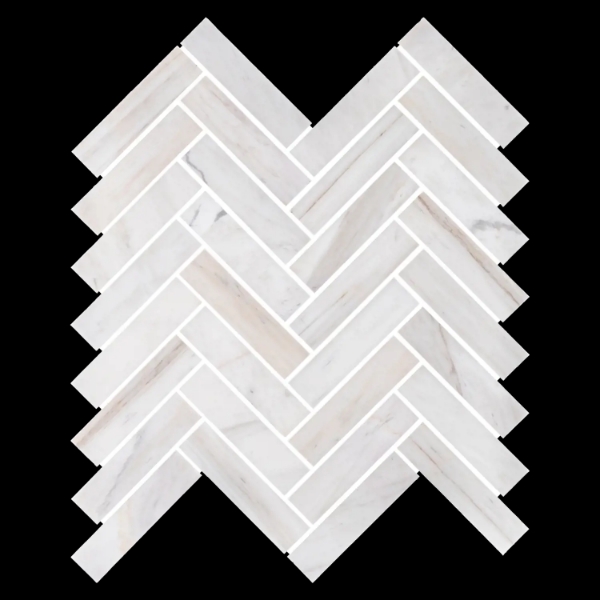Picture of Elon Tile & Stone - Herringbone Mosaics 1 x 4 Vena D'Oro