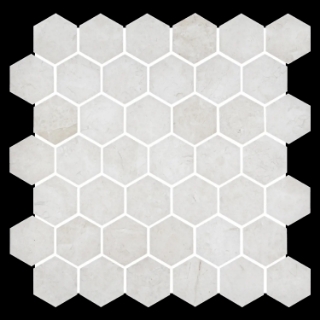 Picture of Elon Tile & Stone - Hexagon Mosaics 2 Alba Nova Honed