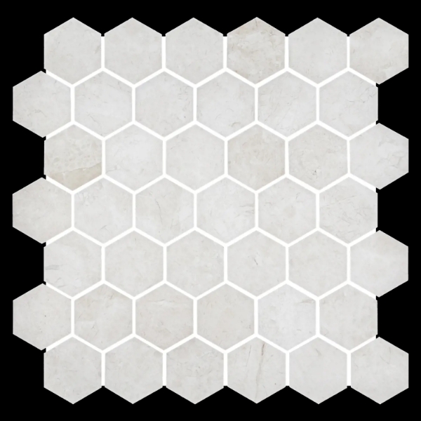 Picture of Elon Tile & Stone - Hexagon Mosaics 2 Alba Nova Honed