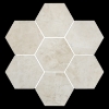 Picture of Elon Tile & Stone - Hexagon Mosaics 5 Vanilla Royale Honed