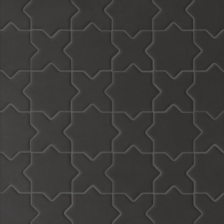 Picture of Bedrosians - Le Cafe Mosaic Cross & Star Black Matte