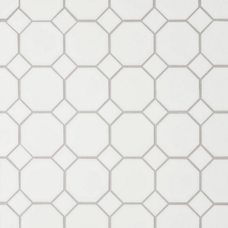 Picture of Bedrosians - Le Cafe Mosaic Octagon White Matte