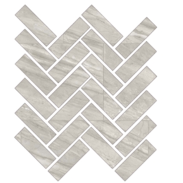 Picture of Florim USA - Epic Mosaic Herringbone Polished Alaska Grey