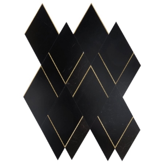 Picture of SOHO Studio Corp - Xena Nero - Nero Marquina & Brass