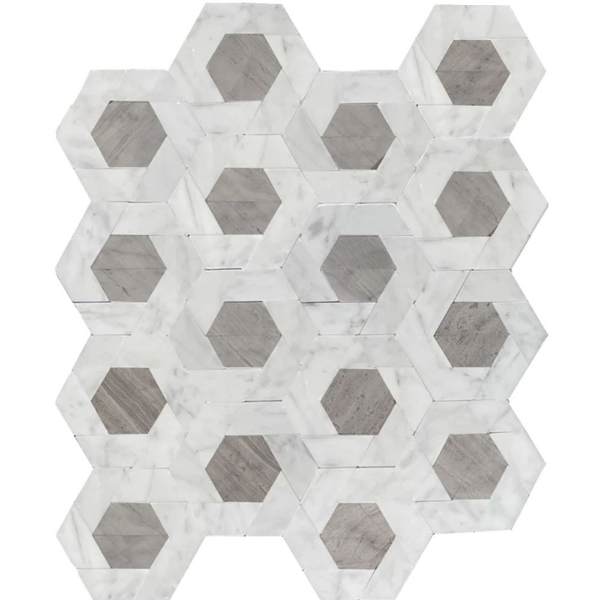 Picture of Emser Tile - Bizou Damask White Cream