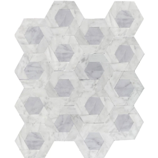 Picture of Emser Tile - Bizou Damask White Gray