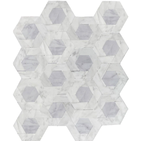 Picture of Emser Tile - Bizou Damask White Gray