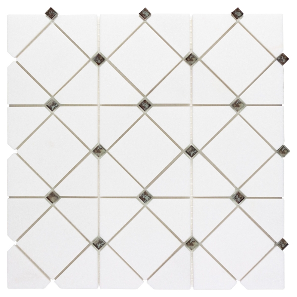 Picture of Anthology Tile - Dazzle Limelight Mosaic Limelight Silver