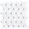 Picture of Anthology Tile - The Finish Line Dominos Mosaic Pale Beige Dominos