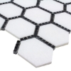 Picture of Anthology Tile - The Finish Line Jeweled Hex Mosaic Jeweled Hex Sable Black