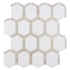 Picture of Anthology Tile - The Finish Line Jeweled Hex Mosaic Jeweled Hex Pale Beige