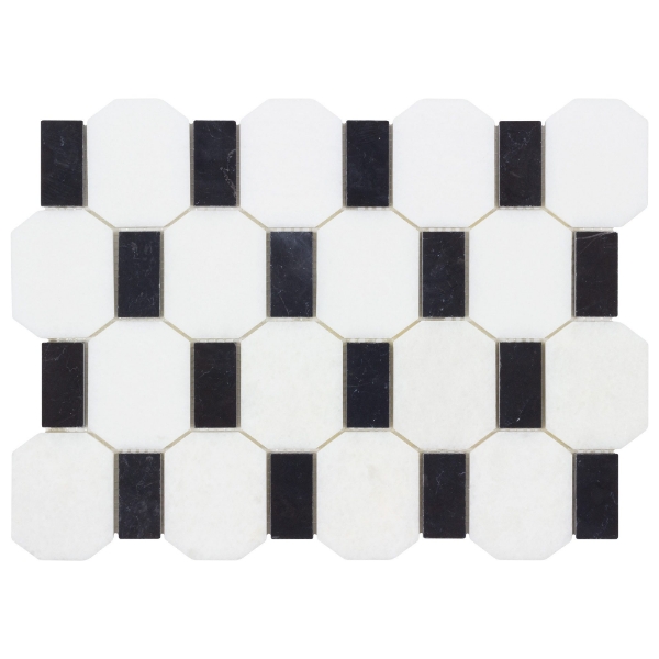 Picture of Anthology Tile - The Finish Line Kaya Mosaic Kaya Sable Black