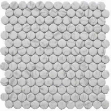 Picture of Arvex - Enameled Glass Mosaics Carrara Penny Round