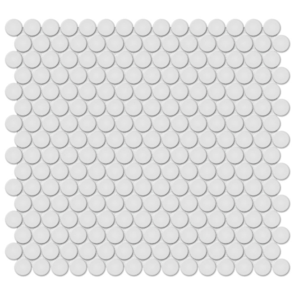 Picture of Tesoro - Soho Penny Round Mosaic Gallery Grey Glossy