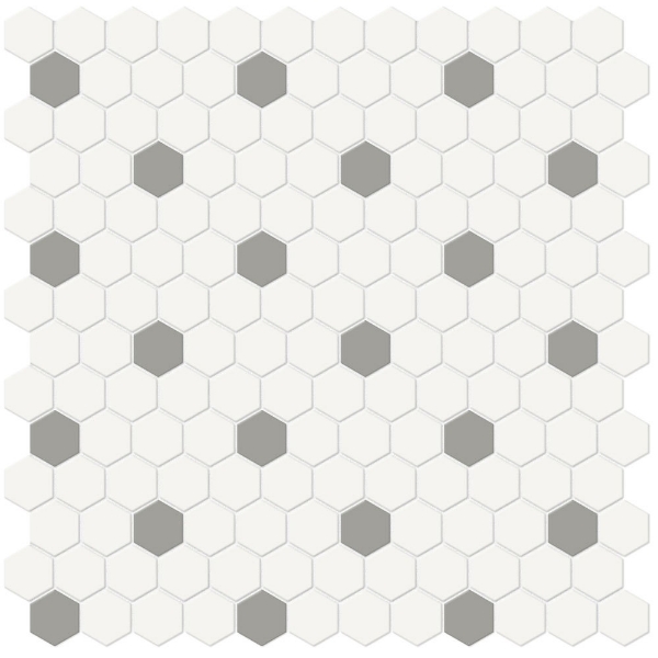 Picture of Tesoro - Soho Mosaic Hex 1 Mosaic White & Cement Chic