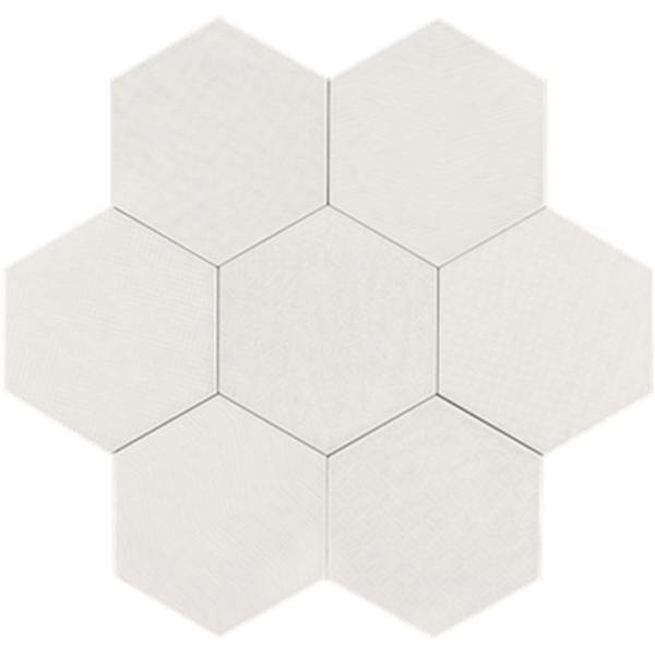 Picture of Tesoro - Albatross Hexagon Deco Cream Deco Glossy