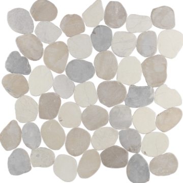 Picture of Tesoro - Beachstones White Grey Tan