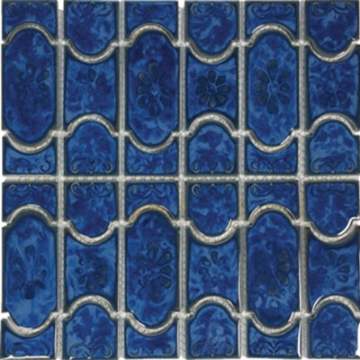 Picture of Tesoro - Botanical Mosaic Lake Blue