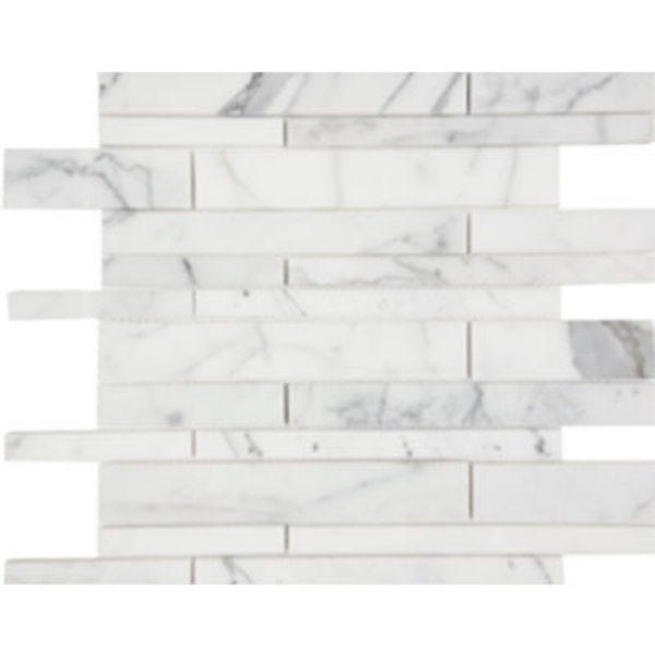 Picture of Tesoro - Metropolitan Stone Random Strip Mosaic Calacatta Gold