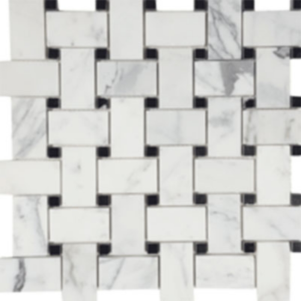 Picture of Tesoro - Metropolitan Stone Basketweave Mosaic Calacatta Gold