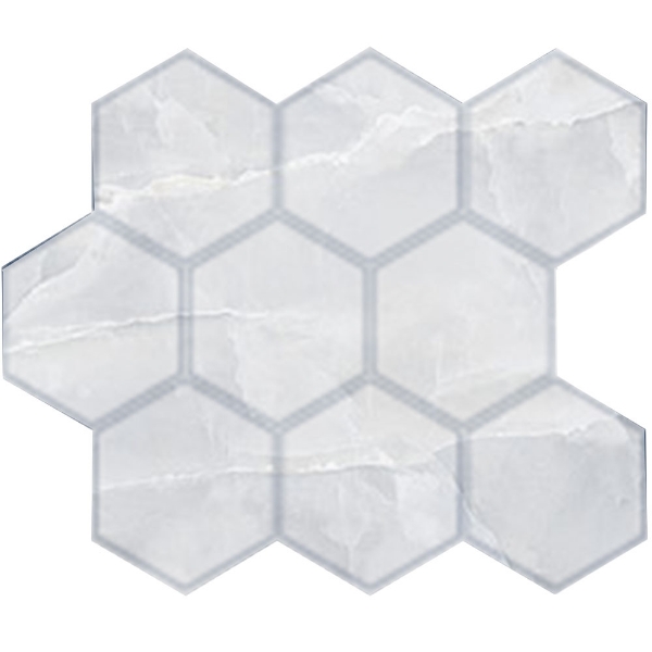 Picture of American Wonder Porcelain - Era Hexagon Mosaic Mystic Gray Polished