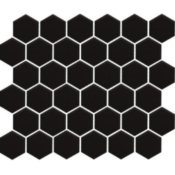 Picture of Happy Floors - Artisan Hexagon Mosaic Black Satin