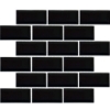 Picture of Happy Floors - Artisan Brick Flat and Beveled Mosaic Black Beveled