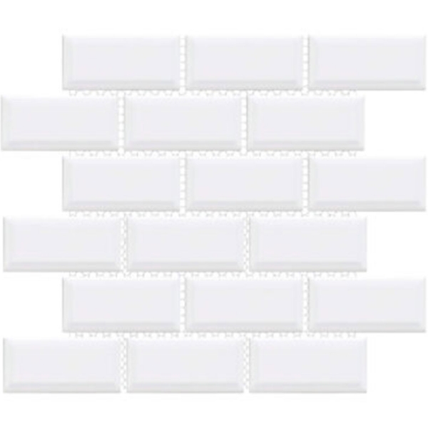 Picture of Happy Floors - Artisan Brick Flat and Beveled Mosaic White Flat