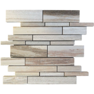 Picture of Tesoro - Contempo Random Linear Mosaic Wooden Gray