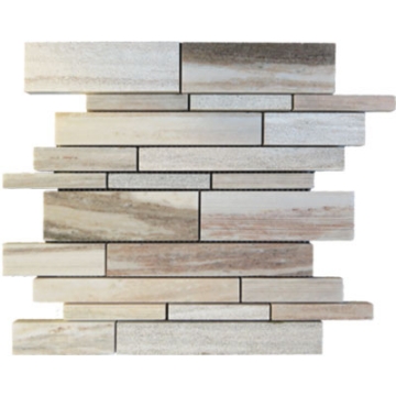 Picture of Tesoro - Contempo Random Linear Mosaic Wooden Gray