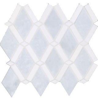 Picture of Tesoro - Metropolitan Blend Diamond Dot Mosaic Blue Celeste With Thassos Dot