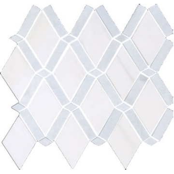 Picture of Tesoro - Metropolitan Blend Diamond Dot Mosaic Thassos With Blue Celeste Dot