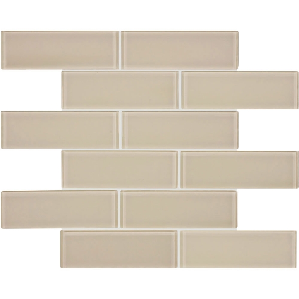 Picture of Tesoro - Element Glass Mosaic Staggered 2 x 6 Earth