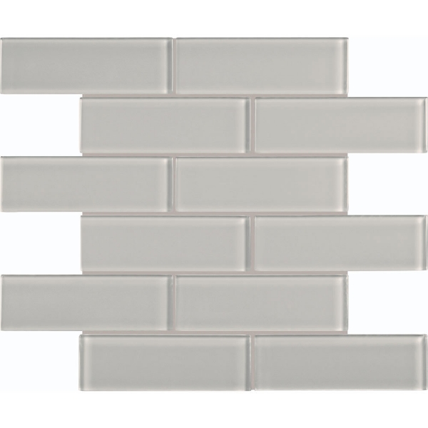 Picture of Tesoro - Element Glass Mosaic Staggered 2 x 6 Shadow