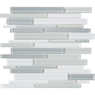 Picture of Tesoro - Element Glass Random Linear Mosaic Shades of Grey