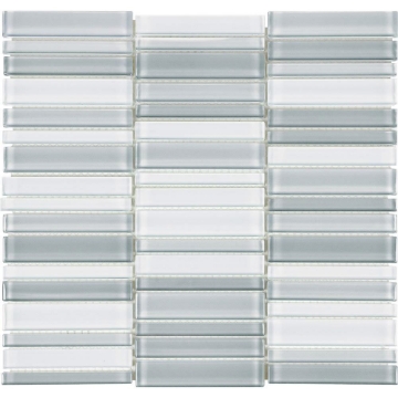 Picture of Tesoro - Element Glass Mosaic Stacked Blends 1 x 4 Shades Of Grey