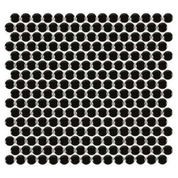Picture of Anthology Tile - Porcelart Penny Round Black Glossy