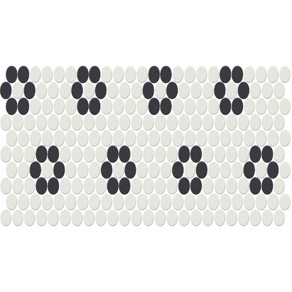 Picture of American Olean - Unglazed ColorBody Mosaic Penny Round Patterns Rosette