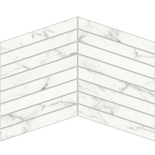 Picture of Atlas Concorde - Trilogy Mosaic Chevron Calacatta Chevron