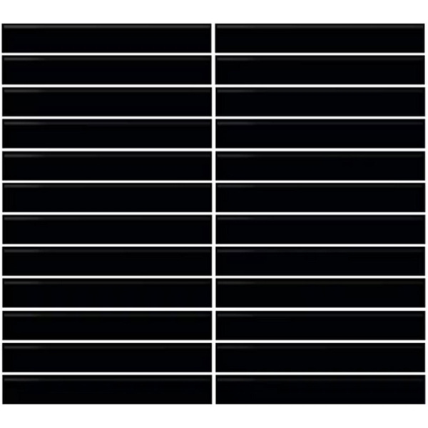 Picture of Daltile - Color Wheel Mosaic Straight Joint 1 x 6 Black