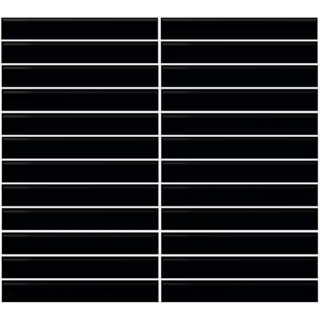 Picture of Daltile - Color Wheel Mosaic Straight Joint 1 x 6 Matte Black