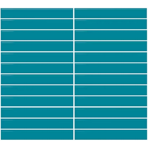 Picture of Daltile - Color Wheel Mosaic Straight Joint 1 x 6 Ocean Blue