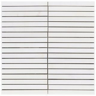 Picture of SOHO Studio Corp - Bianco Dolomite Stacked Mosaic Bianco Dolomite Honed