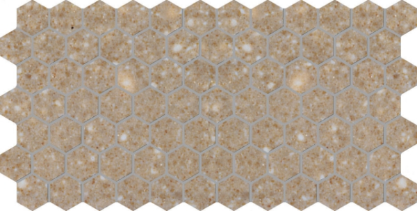 Picture of Daltile - Keystones 2 x 2 Hexagon Mottled Medium Brown