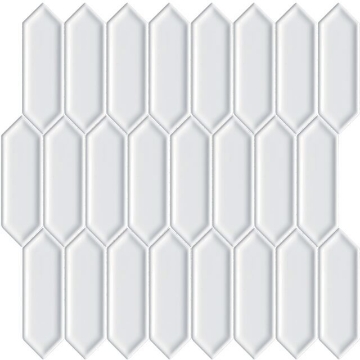 Picture of Happy Floors - Artisan Ceramic Picket Mosaic White