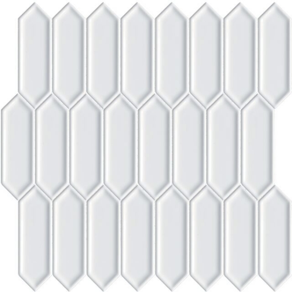 Picture of Happy Floors - Artisan Ceramic Picket Mosaic White